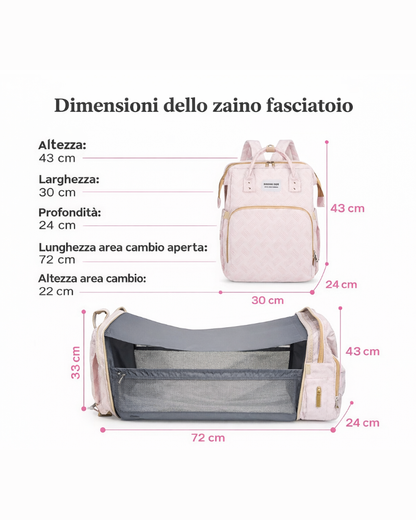 Zaino Fasciatoio 3-in-1 per Neonati – Leggero, Organizzato e Pratico