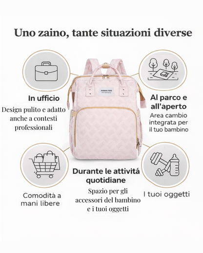 Zaino Fasciatoio 3-in-1 per Neonati – Leggero, Organizzato e Pratico