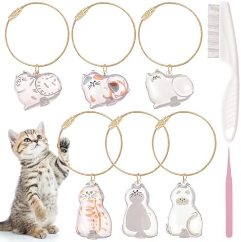 Portachiavi Ricordo per Pelo di Gatto – Set 6 Capsule con Pinzette e Pettine