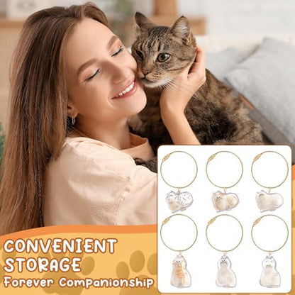 Portachiavi Ricordo per Pelo di Gatto – Set 6 Capsule con Pinzette e Pettine